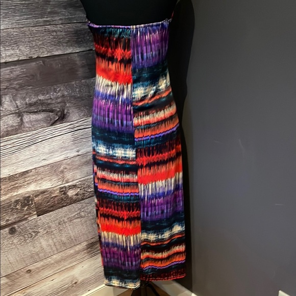 Multicolor Strapless Maxi Dress - Picture 4 of 5